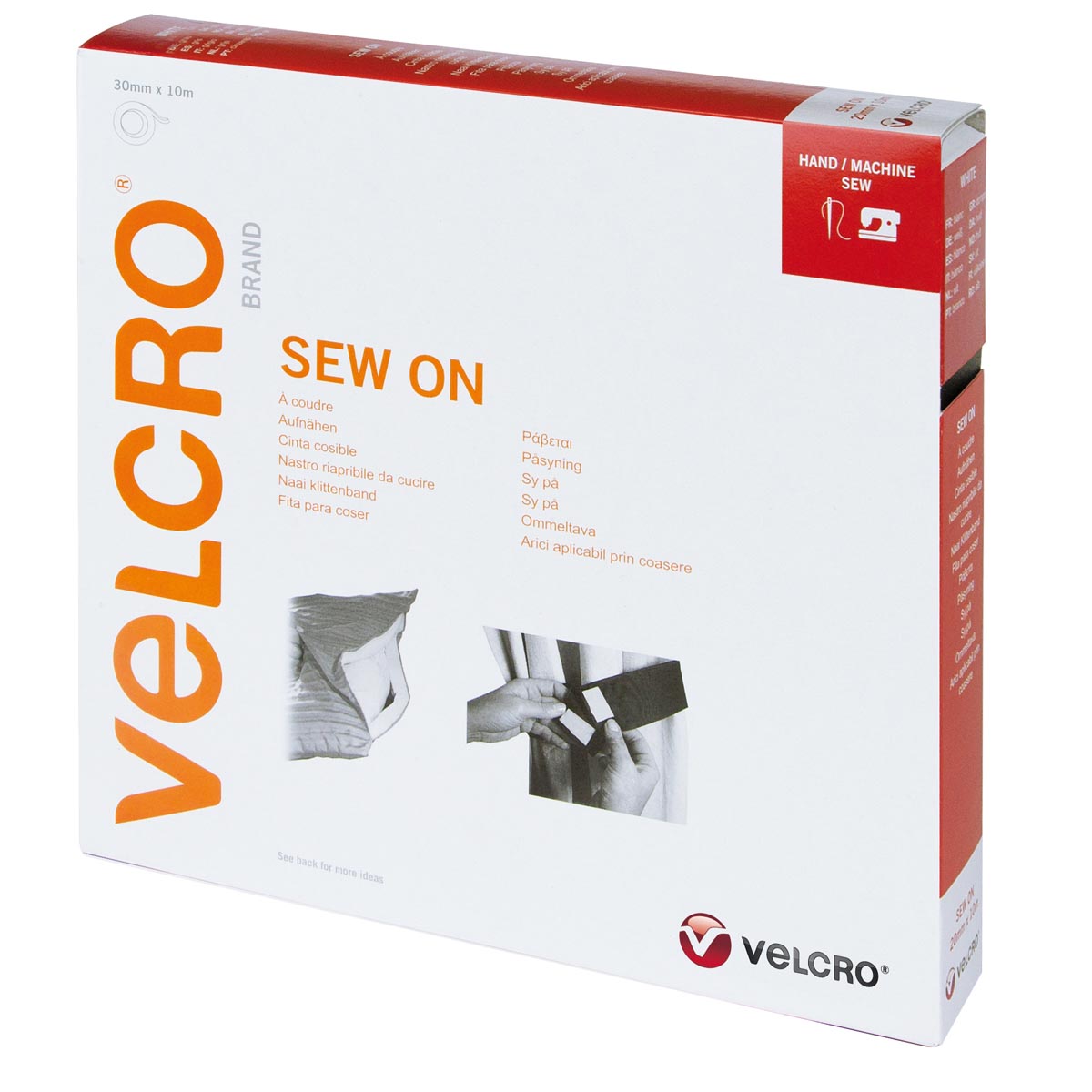 VELCRO® Brand Sew On Tape 10m in White