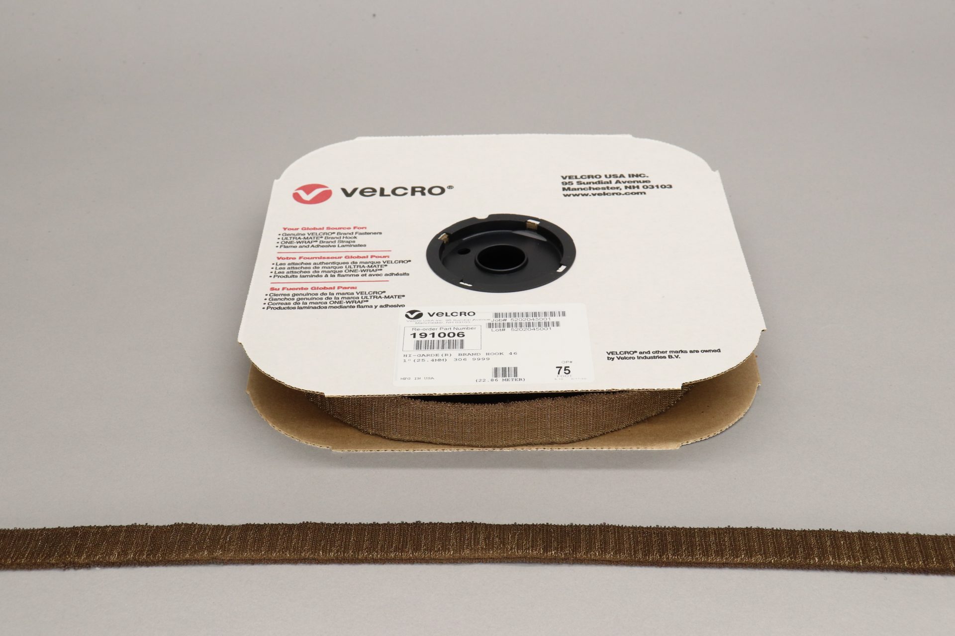 Velcro® Brand 1 MVA8 SUPER Hook Side Only W/ Special Adhesive 5 Yard Roll 
