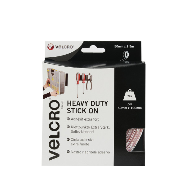 VELCRO® Brand duty 2.5m x 50mm tape WHITE | MPD Hook & Loop